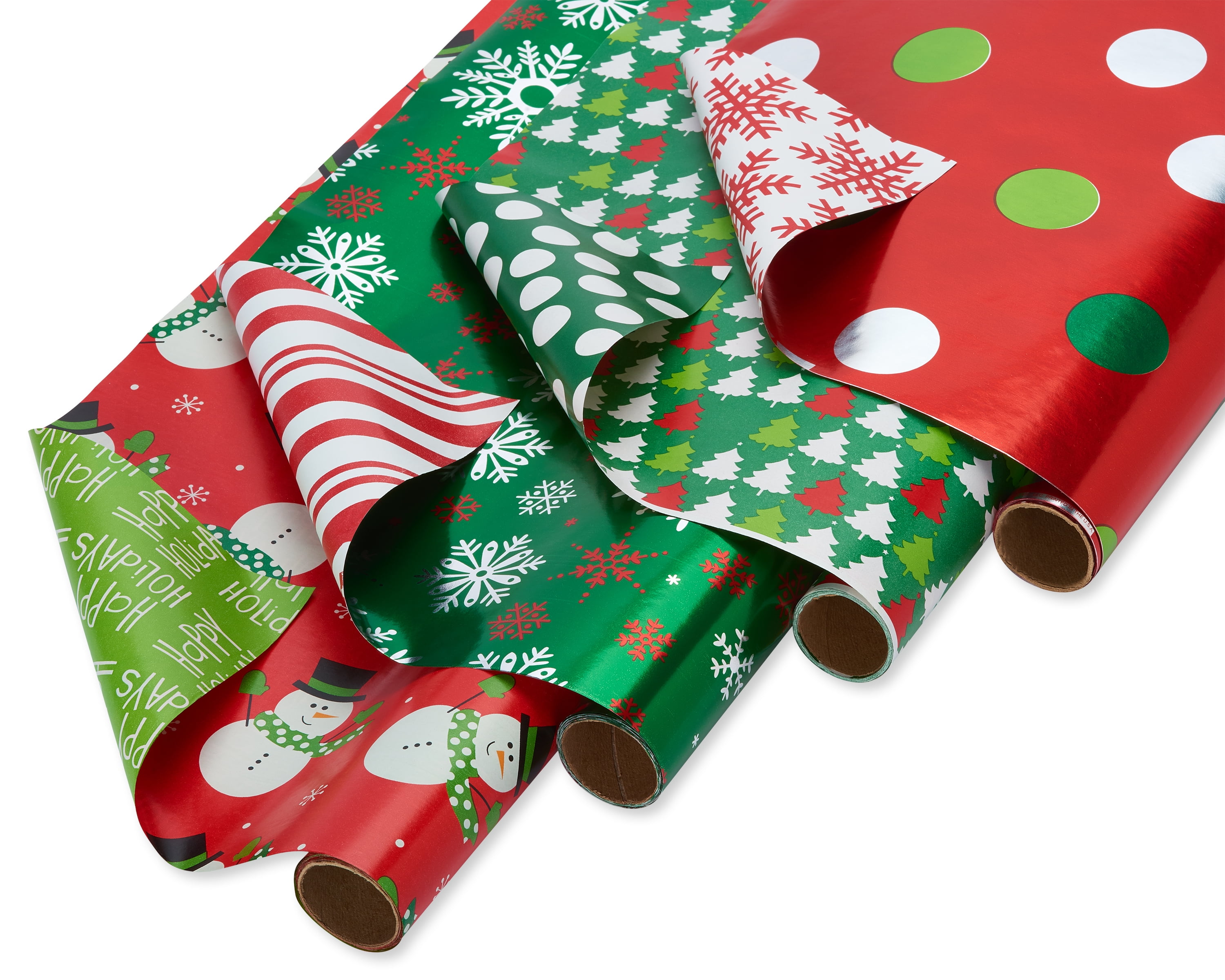 Image Art Christmas Wrapping Paper w/ Cut Lines on Reverse 4 pk 120Sqft total 