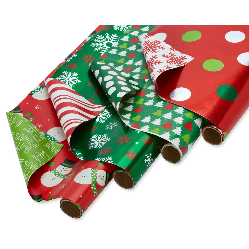 Reversible Christmas Wrapping Paper 