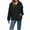 Black, variant on Jackets for Women Plus Size Waterproof Zipper Long Sleeve Hooded with Pockets Windbreaker Travel Jacket M-5XL