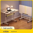 thumbnail image 4 of Foldable Mobile Office Desk with Tilting Tabletop & Stable Bracket - Portable Roller Workstation for Home, Study, Small Spaces, 4 of 14