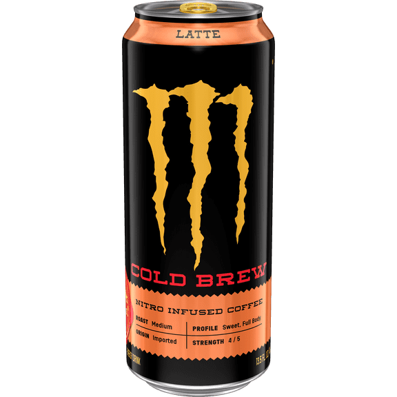 Java Monster Nitro Cold Brew Latte, Coffee Energy Drink, 13.5 fl oz