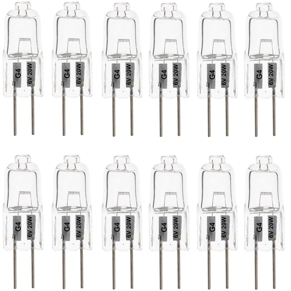 abulber Microscopes Bulb, G4 Halogen Bulb, 6V 20W Bi-Pin Base Halogen Light Bulb 12 Pack.