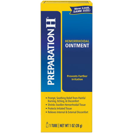 Preparation H Hemorrhoid Symptom Treatment Ointment, Itching, Burning and Discomfort Relief, Tube (1.0