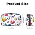 thumbnail image 5 of Football Oxford Fabric Waterproof Digital Bag Cable Organizer Travel Small Holder for Charger, Hard Drive - 5.9x9.44x3.14 in., 5 of 6