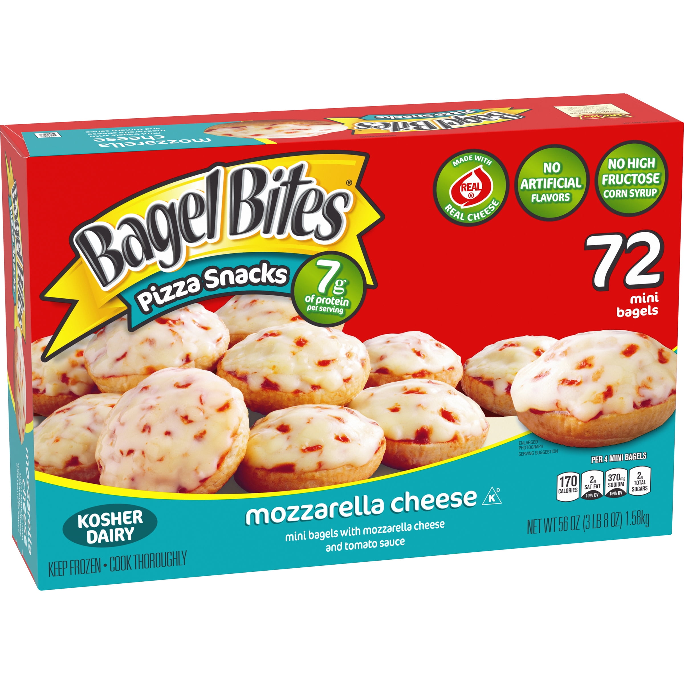 Bagel Bites Mozzarella Cheese Mini Pizza Snacks 72 Ct Box Bagel Bites Mozzarella Cheese Mini