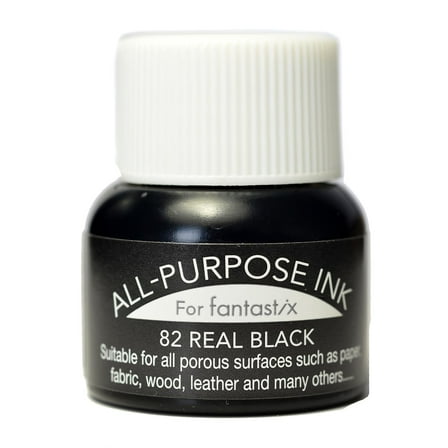 All Purpose Ink 0.5 oz., bottle, real black (pack of 4)