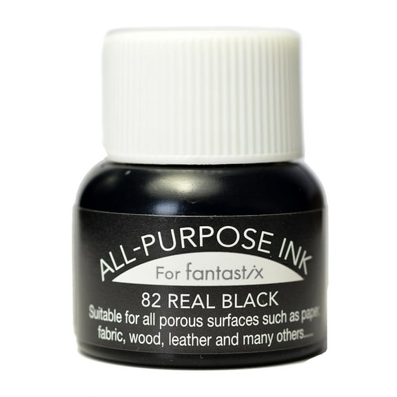All Purpose Ink 0.5 oz., bottle, real black (pack of 4)