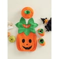 thumbnail image 2 of Franhais Baby Boy's Girl's Romper Set, Round Neck  Pumpkin Shaped Romper + Hat + A Pair of Shoes, 2 of 8