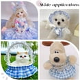 thumbnail image 7 of Scheam Blue Frilled Gingham Ribbon Trim 1.57" x 5yd Gingham Ruffle Pleated Lace Trim Checkered Fabric Edge Trimming for Sewing Bridal, Baby Clothes, Blankets, Pillows DIY Decorations, 7 of 7