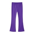 thumbnail image 5 of Yindaity Girls Flared Leggings Girls Full Length Yoga Leggings - Athletic Sports Casual Pants High Waist Tights Kids Teen(Dark Purple,5-6 Years), 5 of 5