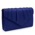 thumbnail image 3 of Milisente Women Evening Bag Suede Pleated Clutch Purse Envelope Clutches(Royal Blue), 3 of 9