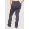 thumbnail image 4 of Women's Plus Size Acid Wash Textured Knit Flare Leggings, 4 of 4