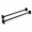 Black-66"-152", variant on Linen Curta84 Inch Black Stripe On Beige Tab 4 Panels