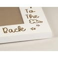 thumbnail image 3 of Darling Souvenir Made With Love Engraved Table Top Photo Frame Wooden Love You Moon & Back Quotes White Picture Frame Gift For Brothers Day, 4x6 Inches Horizontal Photo Size, 3 of 8