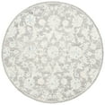 thumbnail image 6 of SAFAVIEH Micro-Loop Carl Floral Overdyed Wool Area Rug, Grey/Ivory, 5' x 5' Round, 6 of 8