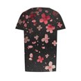 thumbnail image 3 of Olyvenn Womens Henley Tunic Tops Bohemian Floral Print Button Up T-Shirts Pleated Crew Neck Casual Blouses Multicolor S, 3 of 5