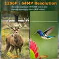 thumbnail image 2 of 2-Pack 64MP Trail Cameras with 1296P HD Video, Night Vision No Glow, 0.1S Motion Activation, IP66 Waterproof - Ideal for Outdoor Wildlife Hunting & Home Security Surveillance-Gray, 2 of 7