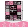 thumbnail image 4 of Sister Gifts, Sister Birthday Gifts, Sister Gifts from Sister, Gifts for Sister, Best Friend Birthday Gift for Women, Big Sister Gifts, to My Sister Gifts Ideas, Sister Throw Blanket 60"X50", 4 of 5