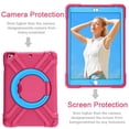 thumbnail image 2 of Allytech iPad 9.7 2018 2017/ iPad Air 1 2/ iPad Pro 9.7 Case, 360 Rotating Kickstand Hand Wrist Multi Function Ring Grip Shockproof Rugged Cover for Apple iPad 6th 5th Gen, Pro 9.7/ Air 1 2,Rose/Blue, 2 of 9