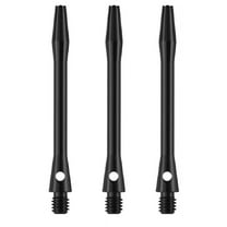 3 Sets (9 Shafts) Black Aluminum Dart Shafts   O'rings - Inbetween Length - 1 3/4 inch