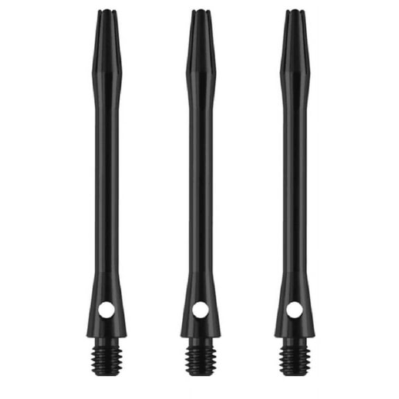 3 Sets (9 Shafts) Black Aluminum Dart Shafts   O'rings - Inbetween Length - 1 3/4 inch