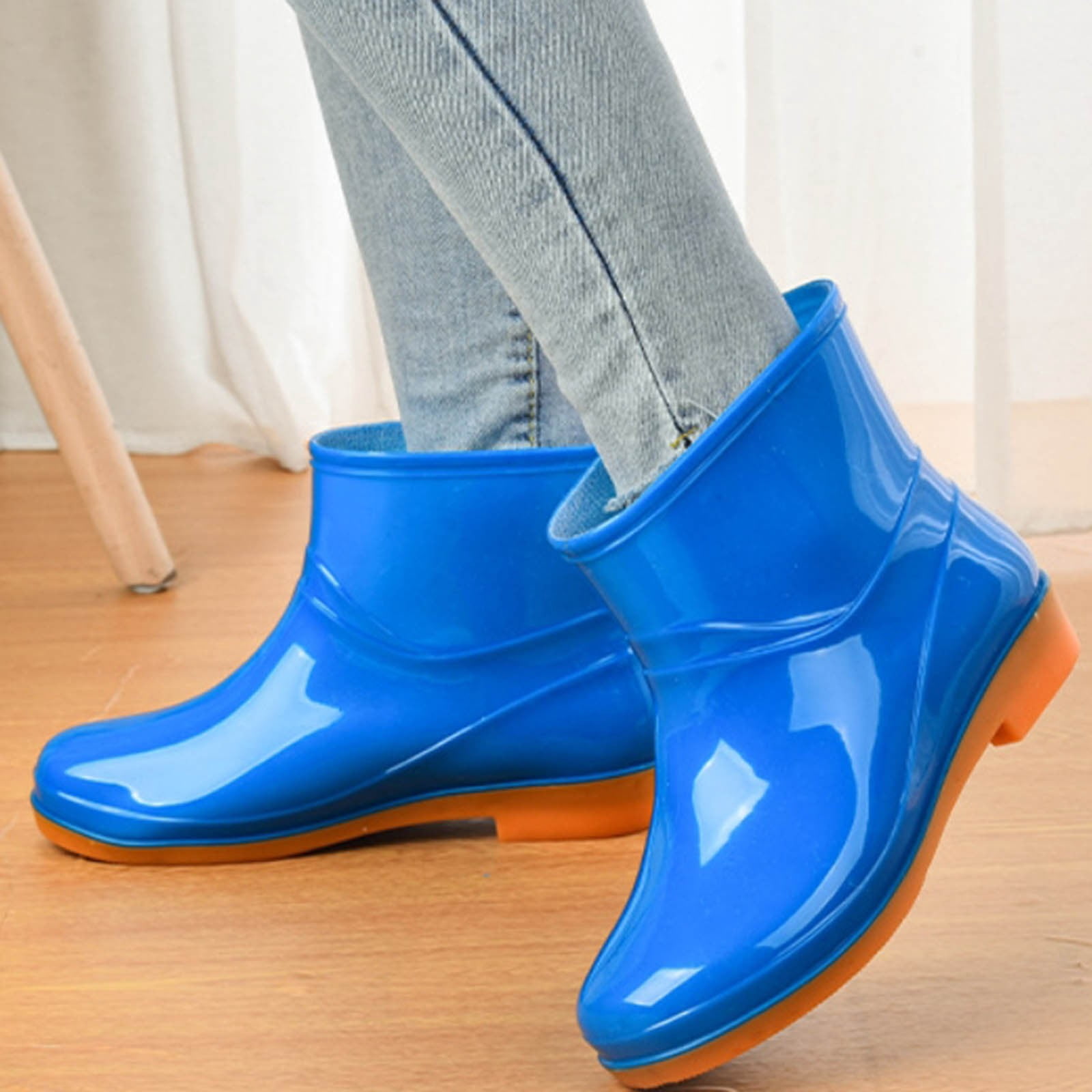 IUJSOY Women's Short Ankle Rain Boots Waterproof Lightweight Garden Work Rain Shoes for Women