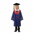 thumbnail image 5 of Yiyuu Girls Academic Graduation Outfit Set Navy Blue Graduation Gown with Tassel Cap for Ceremony, 5 of 6