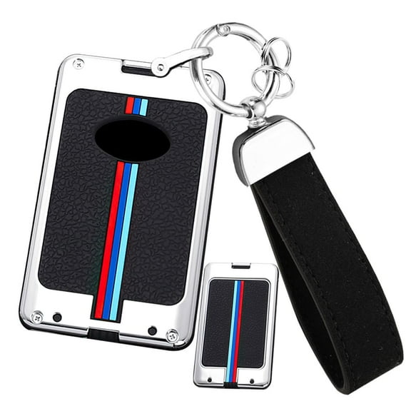 Metal Key Fob Housing Silicon Key Cover Fit for Lexus Card Shape Remote,Stylish Car Key Case Compatible with LX570 LS460 LX600 2016-2022 Key Remote