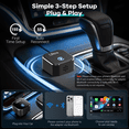 thumbnail image 2 of 2-in-1 Wireless CarPlay Adapter & Android Auto Adapter, Wired to Wireless, Plug & Play Mini USB Adapter, Fast & Stable for iPhone & Android(Black), 2 of 7