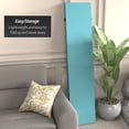 thumbnail image 3 of Oriental Furniture 6 ft. Tall Double Sided Teal Canvas Room Divider - 3 Panel, 3 of 6