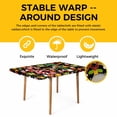 thumbnail image 4 of Merry Christmas Table Cloths for 6 Foot Rectangle Tables, Winter Xmas Stockings Gifts Bells Cartoon Patio Waterproof Elastic Fitted Tablecloths, Washable Rectangular Table Cover for Camping, 4 of 8