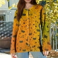 thumbnail image 4 of Mardi Gras Cardigan Sweaters for Women Mask Feather Pattern Sweater Lightweight Loose Button Up Knit Tops, 4 of 6