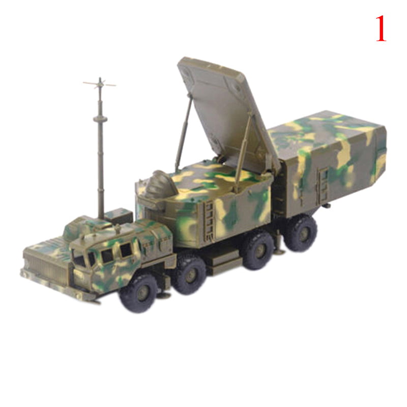 Assembled DIY Toys Fire Rescue Ladder Truck & Military Rocket Launches Radar Car 