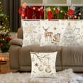 thumbnail image 5 of Xuniizn Christmas Pillow Covers 18x18 inch Set of 4 Xmas Decorations Soft Plush Faux Fur Wool Christmas Throw Pillow Cases Winter Holiday Decor for Sofa Living Room, 5 of 7