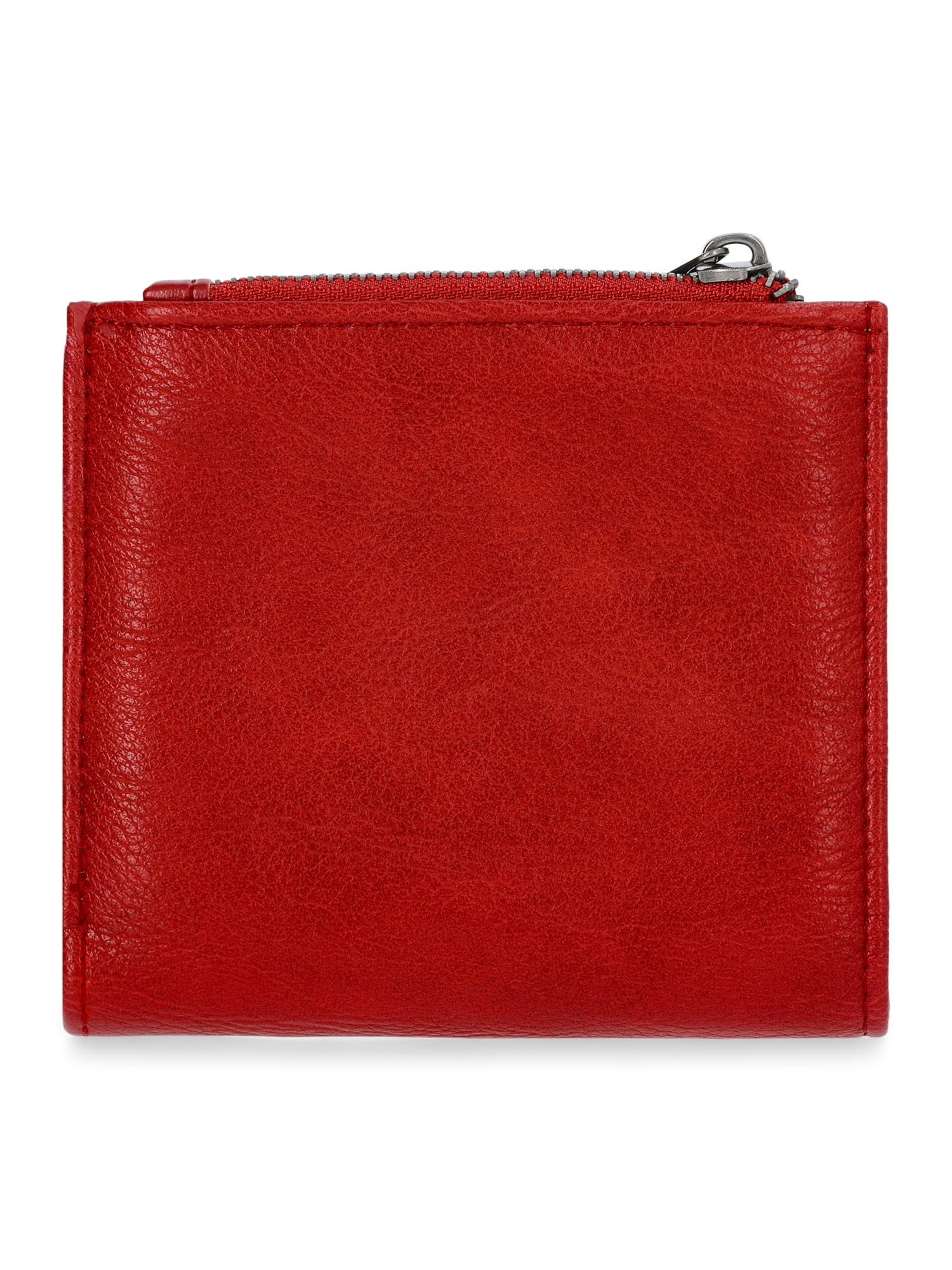 No Boundaries Women's Moto Snap Wallet, Carmine Red