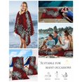 thumbnail image 5 of Red White Beach Towels Oversized Super Absorbent, Abstract Black Chrysanthemum Flower Floral Lightweight Bath Towel Quick Dry Sets For Bathroom/Pool/Rv Camping/Beach Play/Gym Room/Picnic 30"x60", 5 of 8