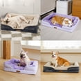 thumbnail image 6 of BELLA & PAL Orthopedic Dog Bed for Large Medium Dogs – No Assembly Needed, Egg-Crate Foam Dog Couch with Waterproof Liner, Washable Removable Cover, Non-Slip, 36"x27"x6.5", Gray, 6 of 11