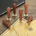 thumbnail image 6 of Uxcell Alphabet U Wax Seal Stamp Initial Letter Sealing Wax Stamp Retro Removable Brass Head Wooden Handle, Style 4, 6 of 6