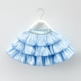 thumbnail image 2 of JIAYUE Girls Trendy Dress Above Knee Fashionable Solid Color Ball Gown Layered Hem Party Tutu With Flowy Trendy Children Skirts, 2 of 7