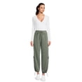 thumbnail image 2 of No Boundaries Women's Juniors Pull On Knit Cargo Joggers, Sizes XS-3XL, 2 of 6