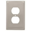Liberty 126362 Satin Nickel Country Fair Single Duplex Outlet Cover Wall Plate