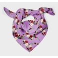thumbnail image 3 of Bimba Purple Ranunculus & Penoy Floral Pure Silk Printed Head Bandanas Summer Neck Wrap Scarf 40 x 80 Inches, 3 of 6
