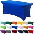 thumbnail image 1 of GFDYREE Spandex Tablecloth 6FT Stretch Table Cover Fitted Rectangular Tables, Universal Stretch Patio Table Cloth for Wedding, Banquet, Party and Event（Royal Blue, 6FT, 1 of 7