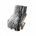 thumbnail image 4 of Nature Soft Flannel Fleece Throw Blanket, Leafless Autumn Fall Tree Branches Tops Oak Forest Woodland Season Eco Theme, Cozy Plush for Indoor and Outdoor Use, 60" x 80", Black and White, by Ambesonne, 4 of 6