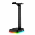thumbnail image 1 of Soporte para auriculares Oficina RGB Auriculares para juegos Soporte de pantalla de carga para teléfono móvil de plástico Soporte para auriculares Accesorio para computadora Inevent EL005060-00B, 1 of 7