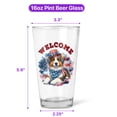 thumbnail image 5 of Miniature American Shepherd Patriotic Welcome for 4Th of July Independence Day 16oz Pint Beer Glass Mug MAS Dog Lover Gifts Beer Glasses Cup - 00010, 5 of 5