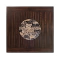 thumbnail image 3 of Contemporary Dark Brown Wood Dining Table w/ Lazy Susan, 48" Square, Farmhouse Style. Ideal for Dining Room. Solid Wood Veneers. Counter Height. Easy Rotation., 3 of 6