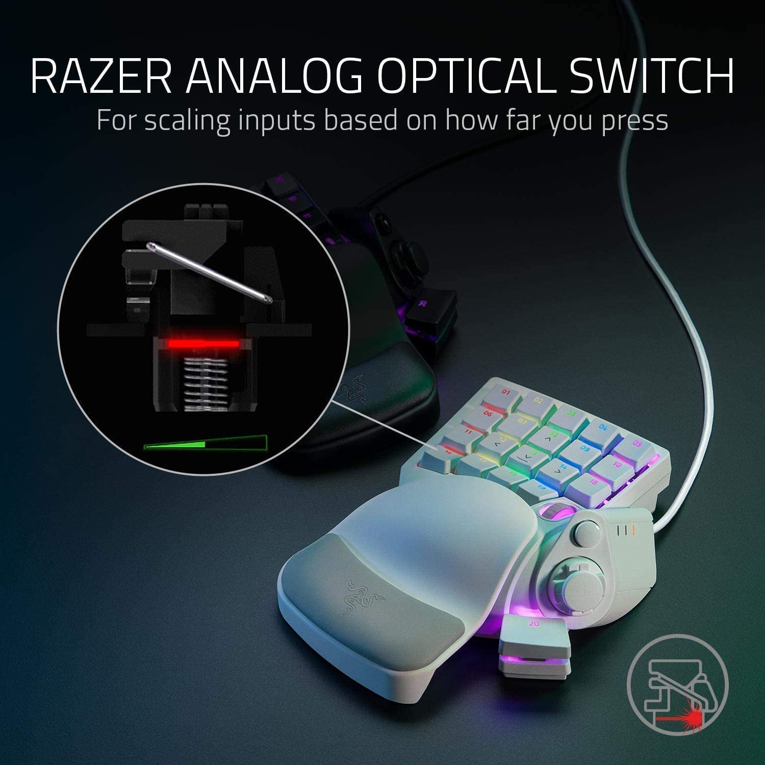RAZER TARTARUS PRO ホワイト Razer Tartarus Pro Gaming Keypad White – Analog Optical
