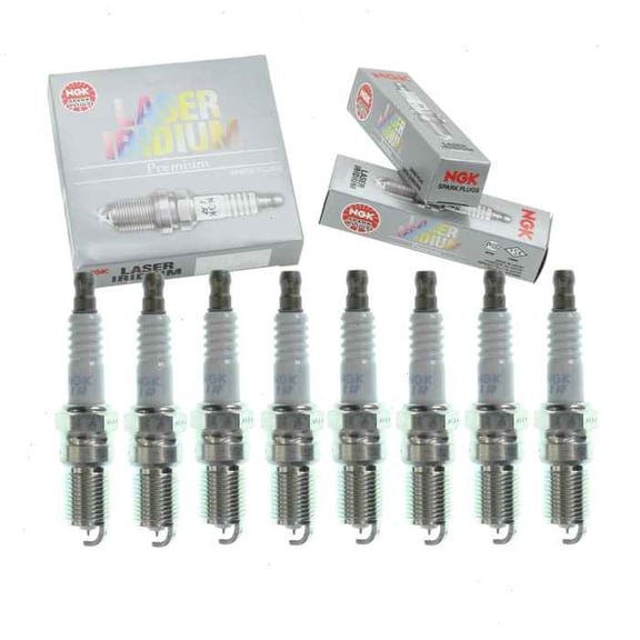 8 pc NGK Laser Iridium Spark Plugs compatible with Cadillac SRX 4.6L V8 2007-2009