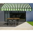 thumbnail image 2 of ALEKO 13' x 10' Retractable Motorized Black Frame Patio Awning, Green and White Striped Color, 2 of 6